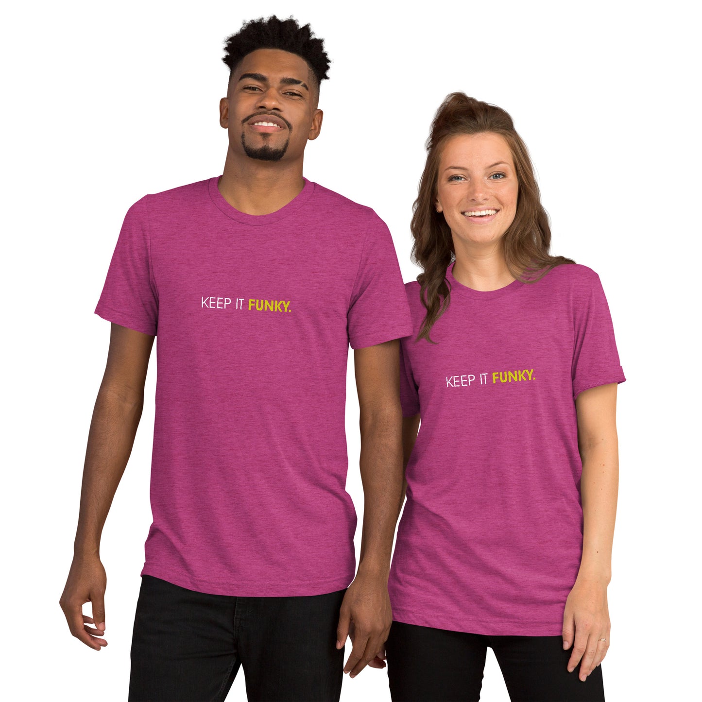 "Keep it Funky" Black & Yellow Lux Unisex T