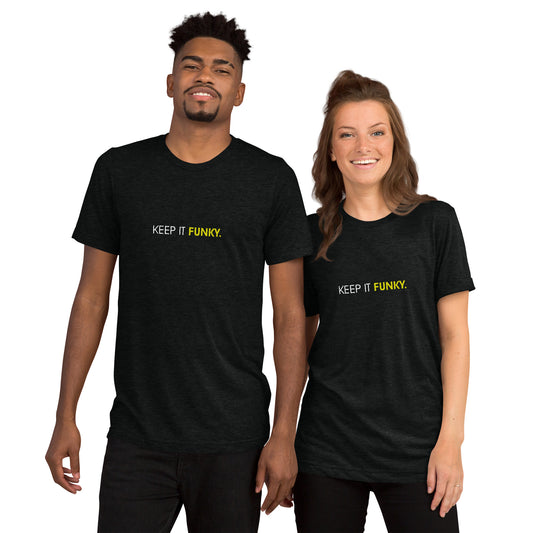 "Keep it Funky" Black & Yellow Lux Unisex T